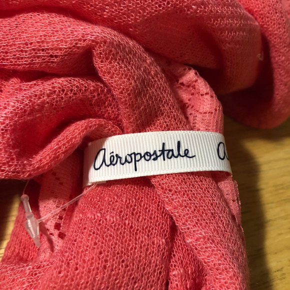 NW0T Womens Aeropostale Coral Pink Lace Infinity Scarf - Picture 3 of 10
